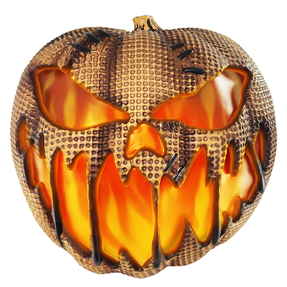 14-IN Flaming Burlap Pumpkin™