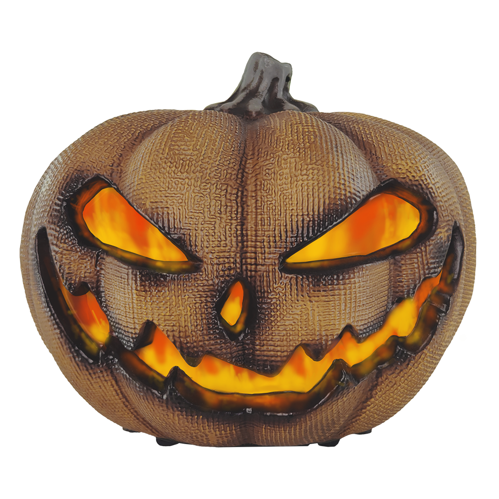 7-IN Flaming Burlap Pumpkin™