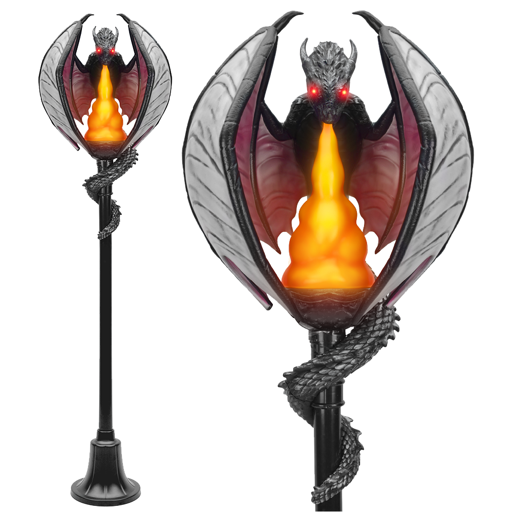 Flaming Dragon Lamp Post™