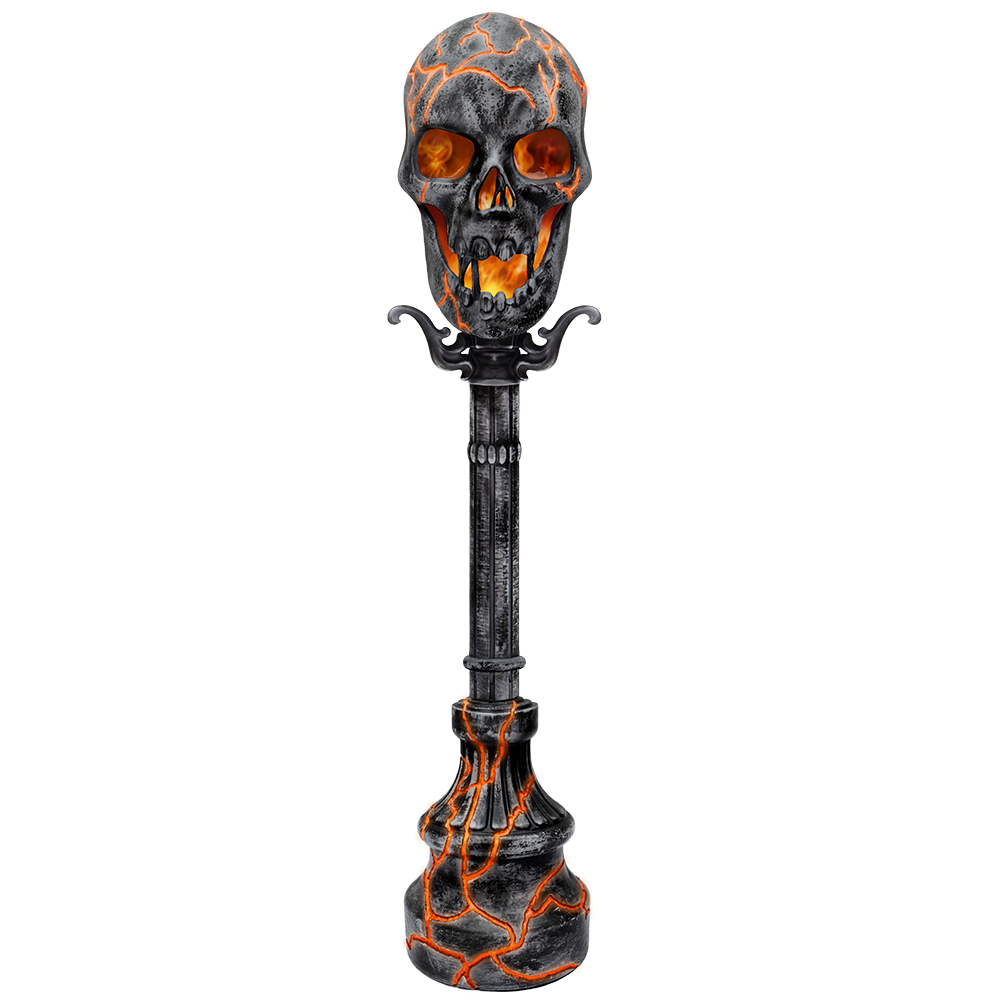 LED Flaming Skull Post™