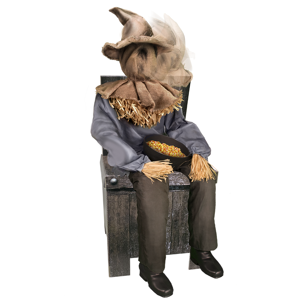 Sitting Scarecrow™ with Chair