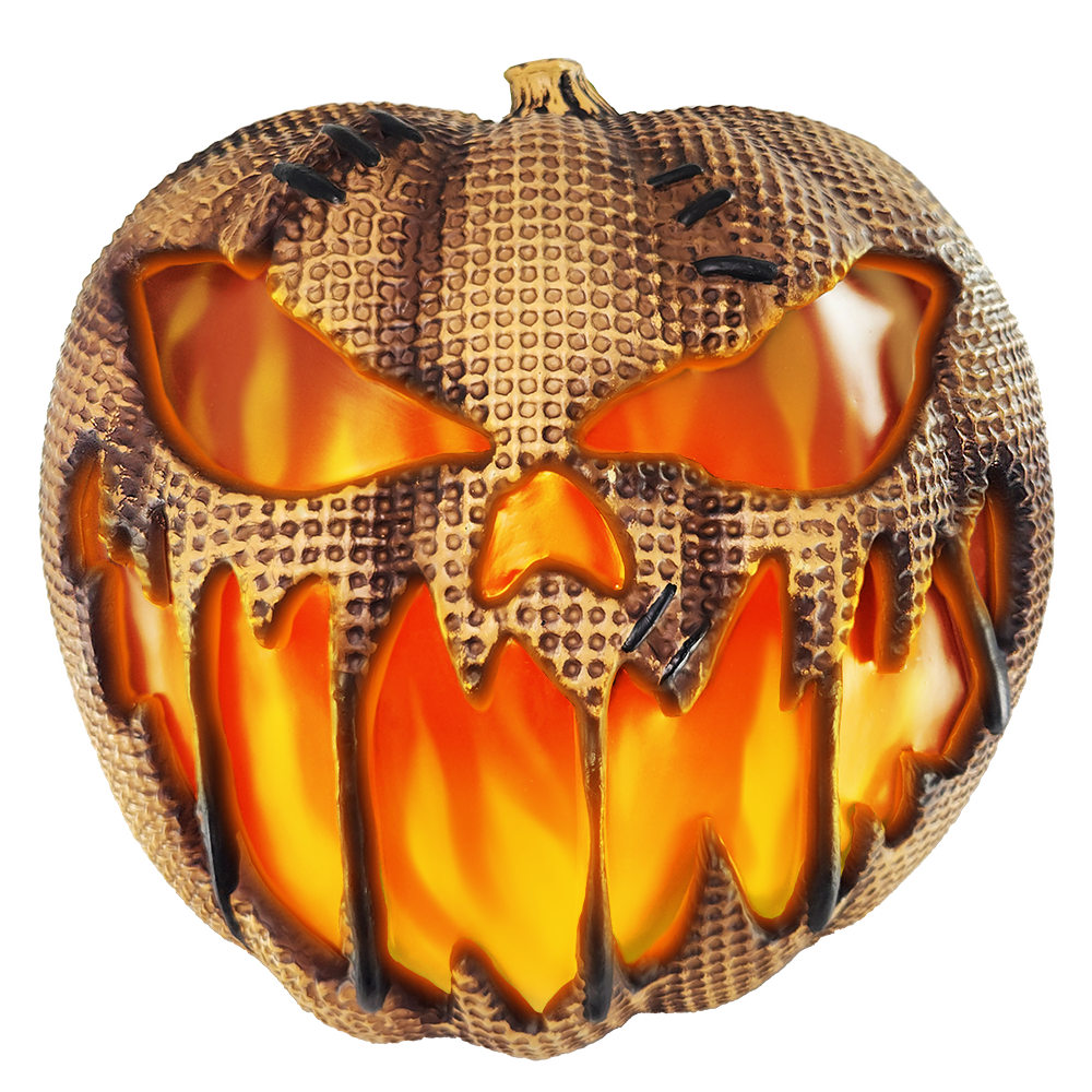 14-IN Flaming Burlap Pumpkin™