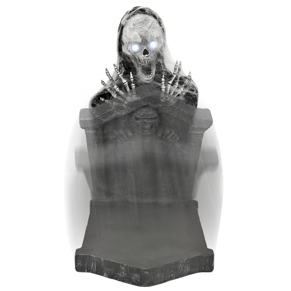 Jump Scare Skull and Tombstone Animated Decoration™
